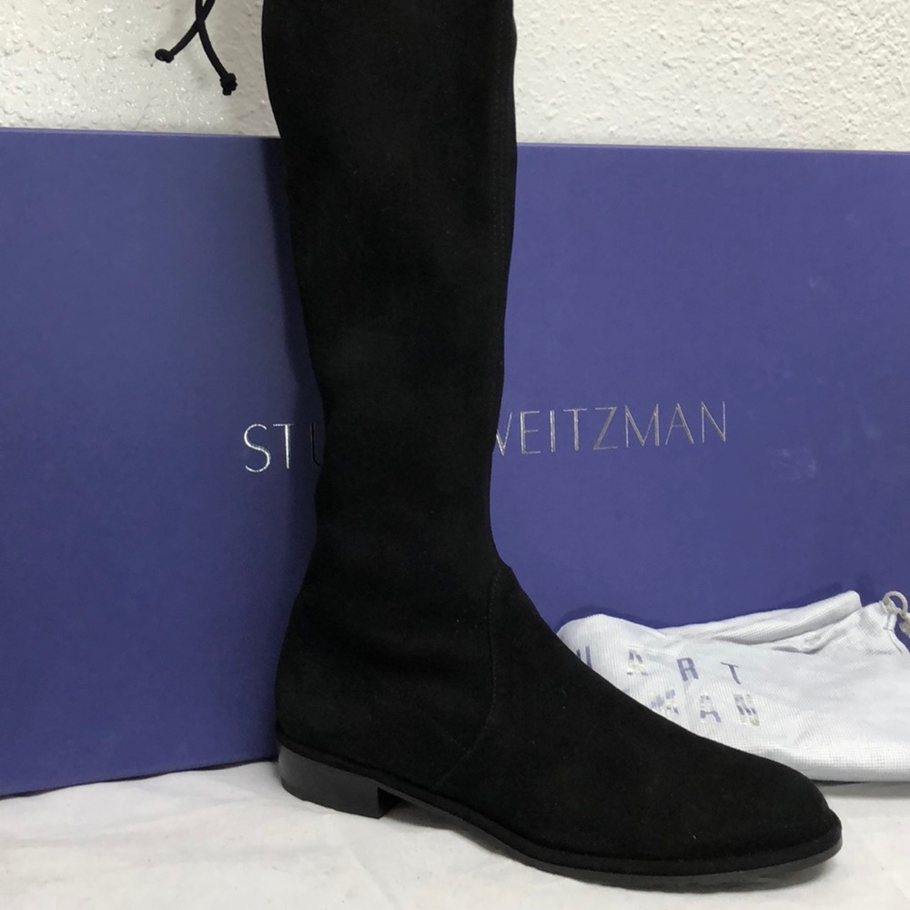 STUART WEITZMAN Lowland Black Suede Boots